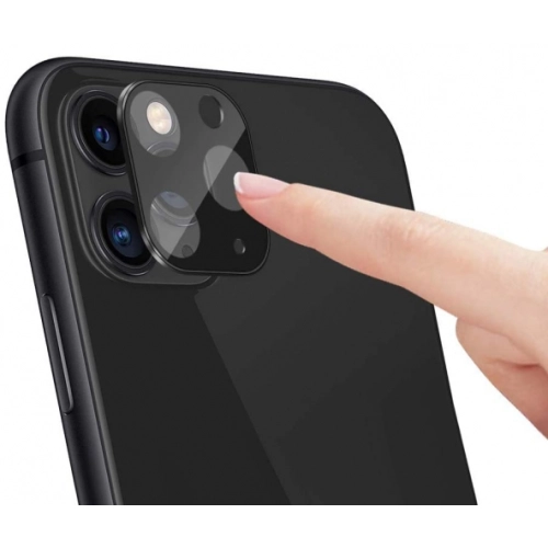 Apple iPhone 11 Pro Metal Kamera Koruyucu CP-02 - Siyah