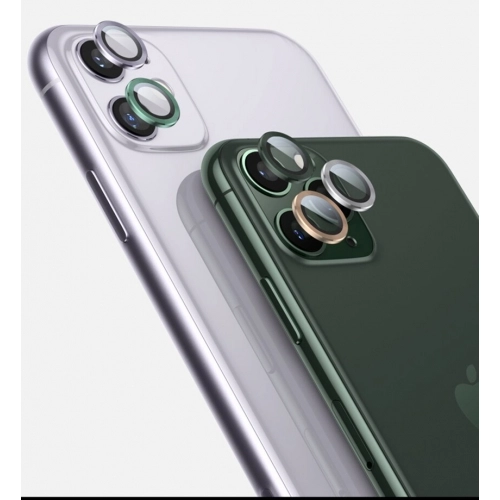 Apple iPhone 12 (6.1) Kamera Lens Koruyucu CL-02 - Yeşil