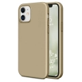Apple iPhone 12 (6.1) Kılıf İnce Soft Mat Renkli Esnek Silikon Kapak - Gold