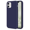 Apple iPhone 12 (6.1) Kılıf İnce Soft Mat Renkli Esnek Silikon Kapak - Lacivert
