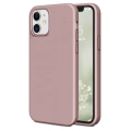 Apple iPhone 12 (6.1) Kılıf İnce Soft Mat Renkli Esnek Silikon Kapak - Rose Gold