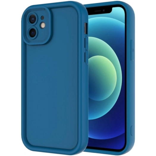 Apple iPhone 12 (6.1) ile Uyumlu Kılıf Kamera Korumalı Silikon Ananas Kapak - Koyu Yeşil