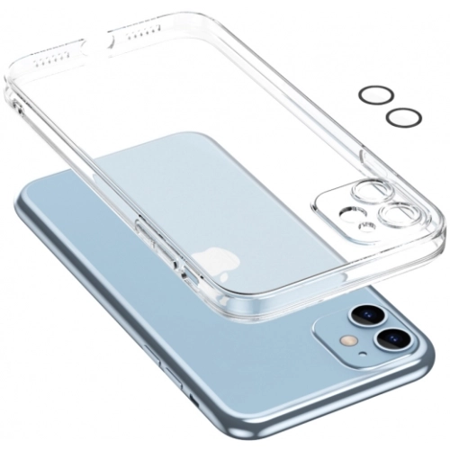 Apple iPhone 12 (6.1) Kılıf Kamera Lens Korumalı Esnek Şeffaf Fizy Kapak