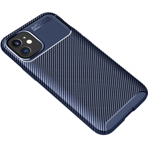 Apple iPhone 12 (6.1) Kılıf Silikon Parmak İzi Bırakmayan Karbon Soft Negro Kapak - Siyah