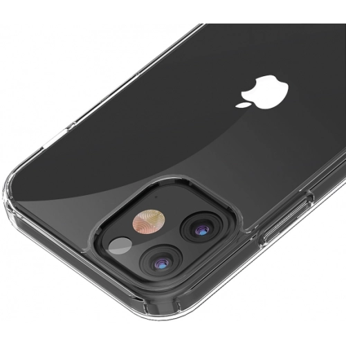 Apple iPhone 12 (6.1) Kılıf Korumalı Kenarları Silikon Arkası Sert Coss Kapak - Şeffaf