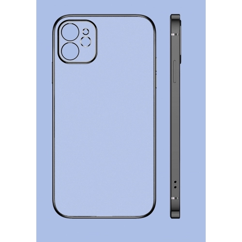 Apple iPhone 12 (6.1) Kılıf Renkli Mat Esnek Kamera Korumalı Silikon G-Box Kapak - Siyah