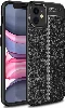 Apple iPhone 12 (6.1) Kılıf Deri Görünümlü Parmak İzi Bırakmaz Niss Silikon - Siyah