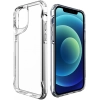 Apple iPhone 12 (6.1) Kılıf Şeffaf TPU Kenarları Esnek Crystal T-Max Kapak - Şeffaf
