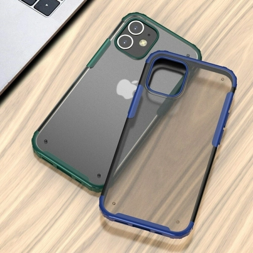 Apple iPhone 12 (6.1) Kılıf Volks Serisi Kenarları Silikon Arkası Şeffaf Sert Kapak - Siyah