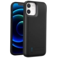 Apple iPhone 12 (6.1) Şarjlı Kılıf 5000 mAh Göstergeli Yedek Batarya Powerbank - Siyah