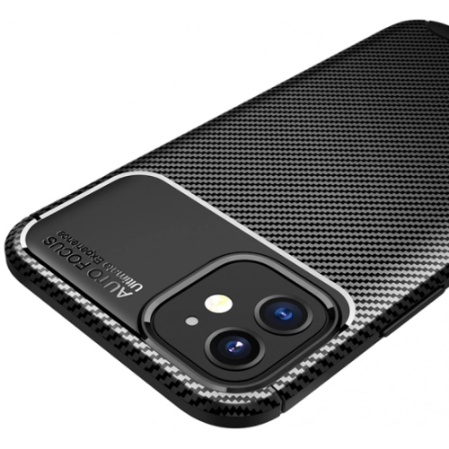 Apple iPhone 12 Mini (5.4) Kılıf Silikon Parmak İzi Bırakmayan Karbon Soft Negro Kapak - Lacivert