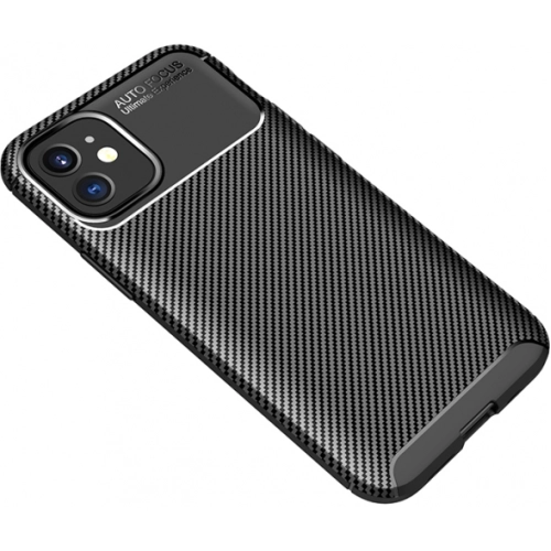 Apple iPhone 12 Mini (5.4) Kılıf Silikon Parmak İzi Bırakmayan Karbon Soft Negro Kapak - Lacivert