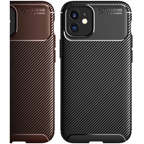 Apple iPhone 12 Mini (5.4) Kılıf Silikon Parmak İzi Bırakmayan Karbon Soft Negro Kapak - Lacivert