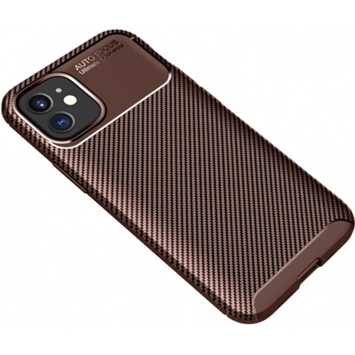 Apple iPhone 12 Mini (5.4) Kılıf Silikon Parmak İzi Bırakmayan Karbon Soft Negro Kapak - Siyah