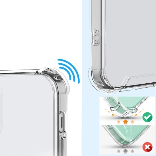 Apple iPhone 12 Mini (5.4) Kılıf Silikon Köşe Korumalı Airbag Darbe Emici Kapak - Şeffaf