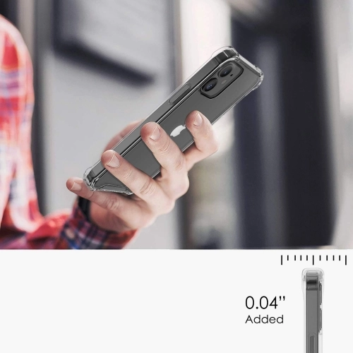 Apple iPhone 12 Mini (5.4) Kılıf Silikon Köşe Korumalı Airbag Darbe Emici Kapak - Şeffaf