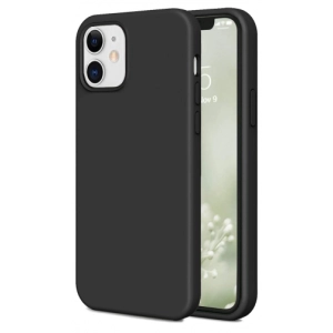 Apple iPhone 12 Mini (5.4) Kılıf İnce Soft Mat Renkli Esnek Silikon Kapak - Siyah