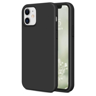 Apple iPhone 12 Mini (5.4) Kılıf İnce Soft Mat Renkli Esnek Silikon Kapak - Siyah