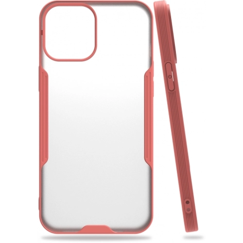 Apple iPhone 12 Mini (5.4) Kılıf Renkli Silikon Kamera Lens Korumalı Şeffaf Parfe Kapak - Pembe