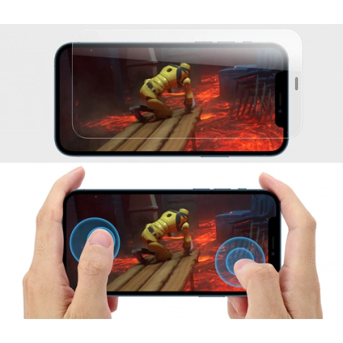 Apple iPhone 12 Mini (5.4) Kırılmaz Cam Tempered Ekran Koruyucu Toz Önleyicili Anti-Dust Vox Glass - Şeffaf