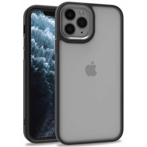 Apple iPhone 12 Pro (6.1) Kılıf Electro Silikon Renkli Flora Kapak - Siyah