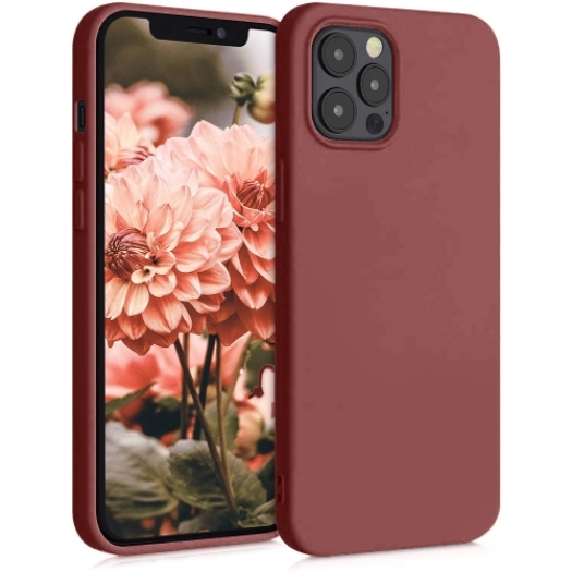 Apple iPhone 12 Pro (6.1) Kılıf İnce Soft Mat Renkli Esnek Silikon Kapak - Mürdüm