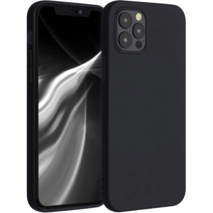 Apple iPhone 12 Pro (6.1) Kılıf İnce Soft Mat Renkli Esnek Silikon Kapak - Siyah