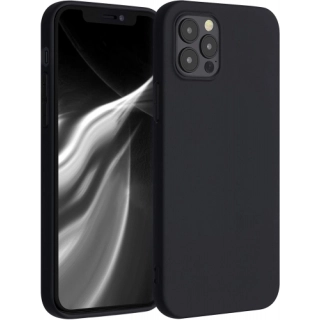 Apple iPhone 12 Pro (6.1) Kılıf İnce Soft Mat Renkli Esnek Silikon Kapak - Siyah