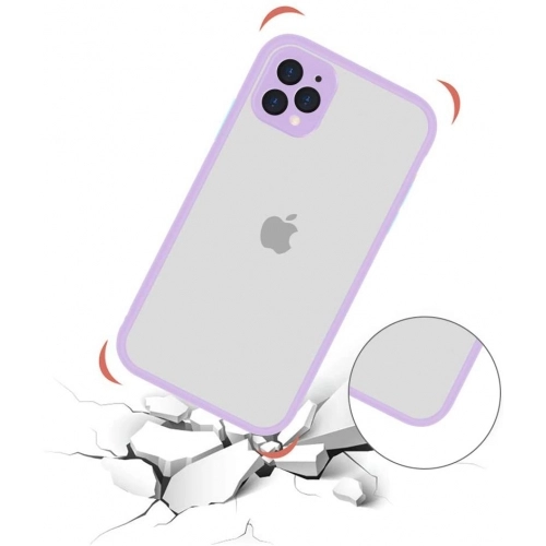 Apple iPhone 12 Pro (6.1) Kılıf Kamera Korumalı Arkası Şeffaf Mat Silikon Kapak - Turkuaz