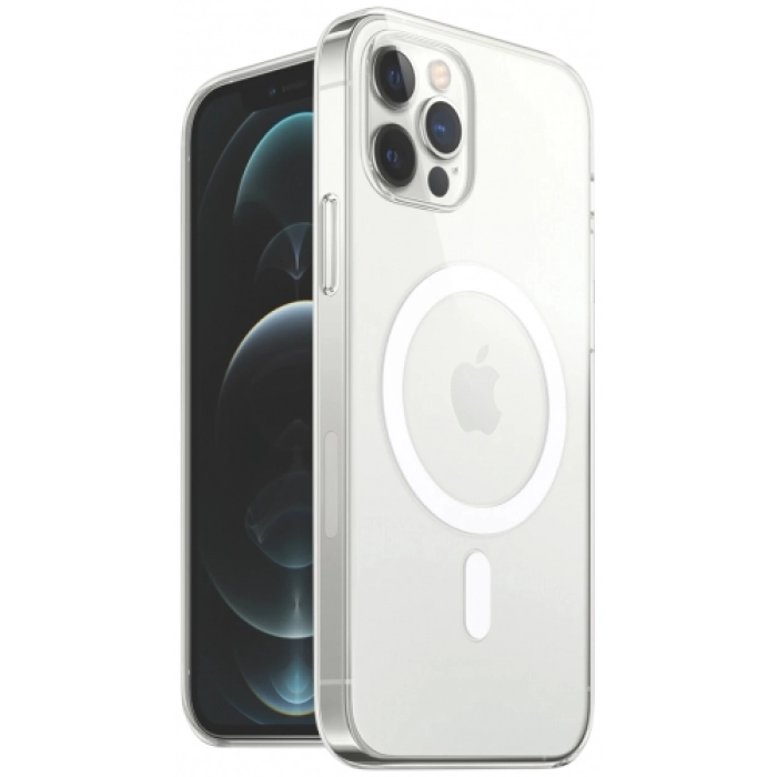 Apple iPhone 12 Pro (6.1) Kılıf Magsafe Magnetic Crystal Kapak - Şeffaf