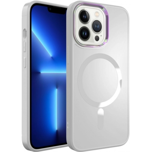 Apple iPhone 12 Pro (6.1) Kılıf Magsafe Wireless Şarj Özellikli Stil Kapak - Beyaz