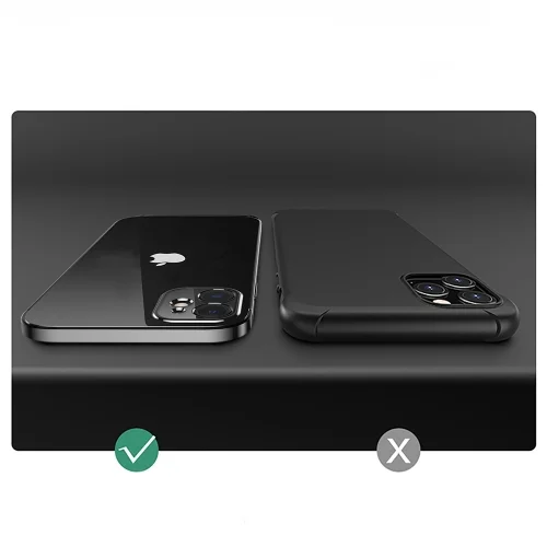 Apple iPhone 12 Pro (6.1) KKılıf Renkli Esnek Kamera Korumalı Silikon G-Box Kapak - Rose Gold