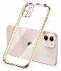 Apple iPhone 12 Pro (6.1) KKılıf Renkli Esnek Kamera Korumalı Silikon G-Box Kapak - Rose Gold