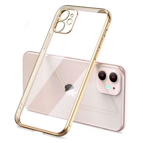 Apple iPhone 12 Pro (6.1) KKılıf Renkli Esnek Kamera Korumalı Silikon G-Box Kapak - Rose Gold