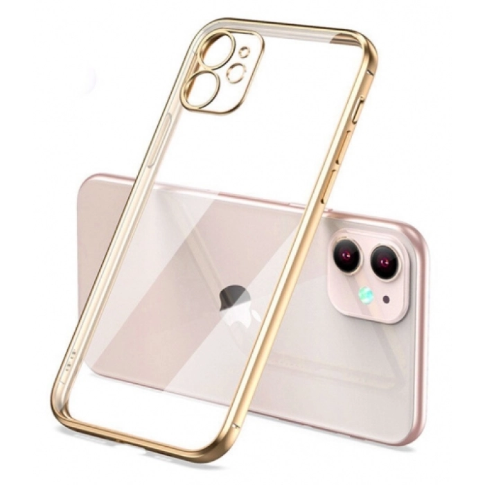 Apple iPhone 12 Pro (6.1) KKılıf Renkli Esnek Kamera Korumalı Silikon G-Box Kapak - Rose Gold