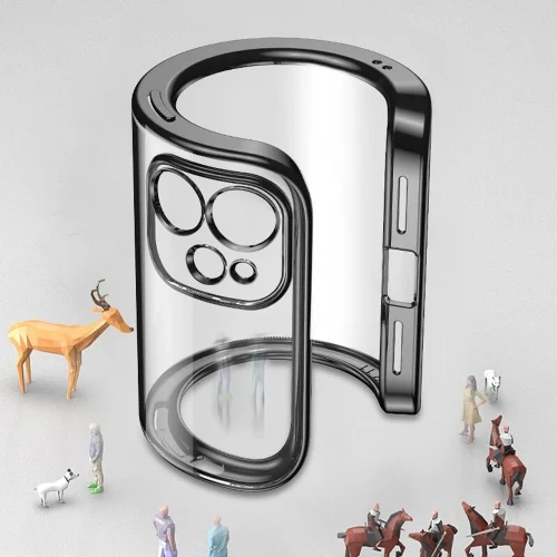 Apple iPhone 12 Pro (6.1) Kılıf Renkli Esnek Kamera Korumalı Silikon G-Box Kapak - Gümüş
