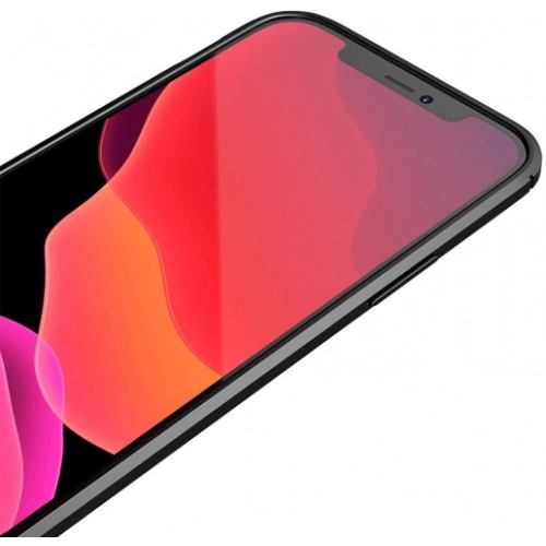 Apple iPhone 12 Pro (6.1) Kılıf Deri Görünümlü Lüks Parmak İzi Bırakmaz Niss Silikon Kapak - Siyah