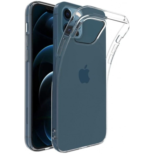 Apple iPhone 12 Pro (6.1) Kılıf Kamera Korumalı Esnek Silikon Kapak - Şeffaf