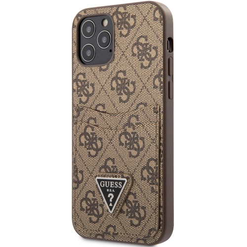 Apple iPhone 12 Pro (6.1) Kılıf GUESS Çift Kart Bölmeli Kapak - Siyah