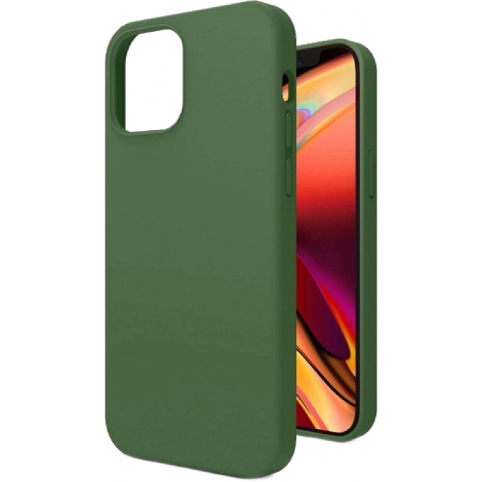 Apple iPhone 12 Pro Max (6.7) Kılıf İçi Kadife Mat Yüzey LSR Serisi Kapak - Koyu Yeşil