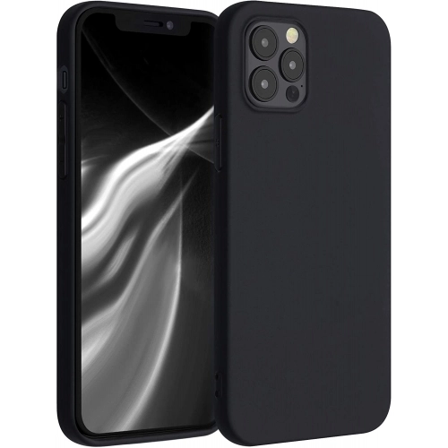 Apple iPhone 12 Pro Max (6.7) Kılıf İnce Soft Mat Renkli Esnek Silikon Kapak - Siyah