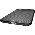 Apple iPhone 12 Pro Max (6.7) Kılıf Silikon Parmak İzi Bırakmayan Karbon Soft Negro Kapak - Siyah