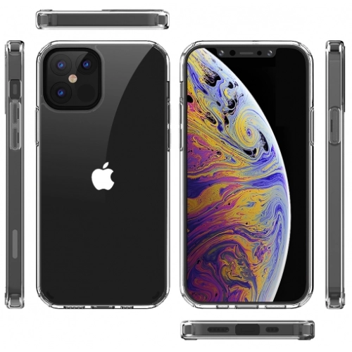 Apple iPhone 12 Pro Max (6.7) Kılıf Korumalı Kenarları Silikon Arkası Sert Coss Kapak - Şeffaf