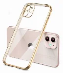 Apple iPhone 12 Pro Max (6.7) Kılıf Renkli Esnek Kamera Korumalı Silikon G-Box Kapak - Rose Gold