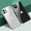 Apple iPhone 12 Pro Max (6.7) Kılıf Renkli Esnek Kamera Korumalı Silikon G-Box Kapak - Gümüş