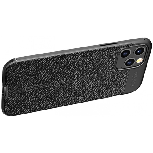 Apple iPhone 12 Pro Max (6.7) Kılıf Deri Görünümlü Lüks Parmak İzi Bırakmaz Niss Silikon Kapak - Lacivert