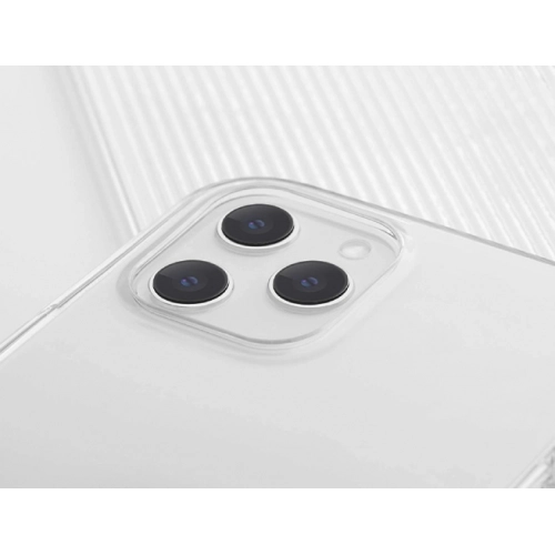 Apple iPhone 12 Pro Max (6.7) Kılıf Kamera Korumalı Esnek Silikon Kapak - Şeffaf