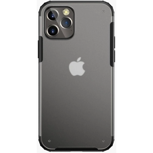 Apple iPhone 12 Pro Max (6.7) Kılıf Volks Serisi Kenarları Silikon Arkası Şeffaf Sert Kapak - Lacivert