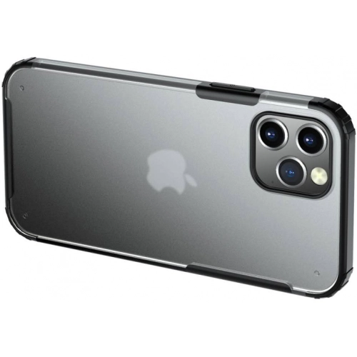 Apple iPhone 12 Pro Max (6.7) Kılıf Volks Serisi Kenarları Silikon Arkası Şeffaf Sert Kapak - Lacivert