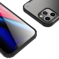 Apple iPhone 12 Pro Max (6.7) Kılıf Volks Serisi Kenarları Silikon Arkası Şeffaf Sert Kapak - Siyah